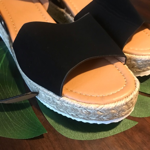 Espadrille black platform sandals - Picture 6 of 8